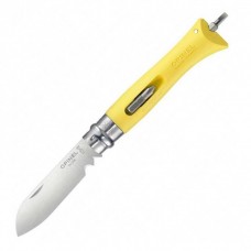 Нож Opinel №09 DIY, нержавеющая сталь, сменные биты, желтый