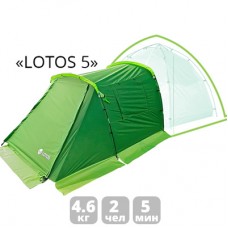 Палатка кемпинговая 2 местная спальная Лотос Саммер 5