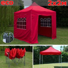 Быстросборный шатер со стенками  2х2м красный