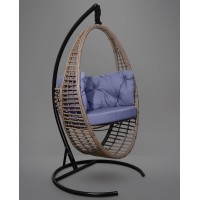Подвесное кресло-кокон Derbent коричневое + каркас
