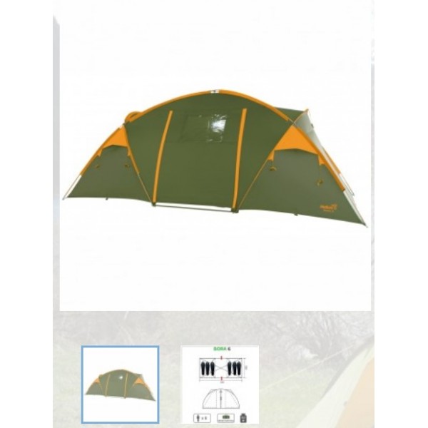 Палатка BORA-6 Helios (Зеленый, )