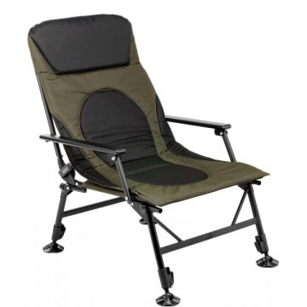 Кресло-шезлонг карповое с подлокотниками (PR-HF21014A) PR (Зеленый , )