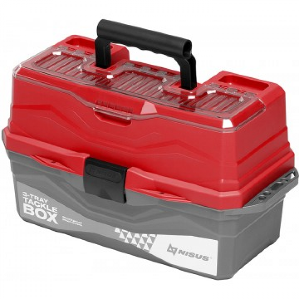 Ящик для снастей Tackle Box трехполочный N-TB-3-T Nisus (Красный, )