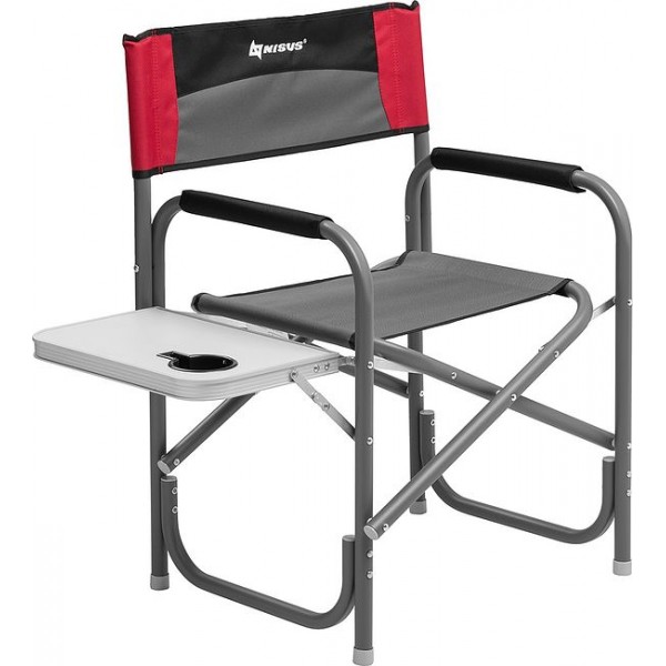 Кресло директорское с откидным.столиком (пр-во ГК Тонар) NISUS (серый/красный/черный, )