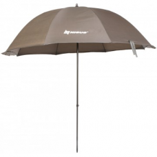 Зонт с тентом d 2,4м прямой полузакрытый NISUS (олива темный)