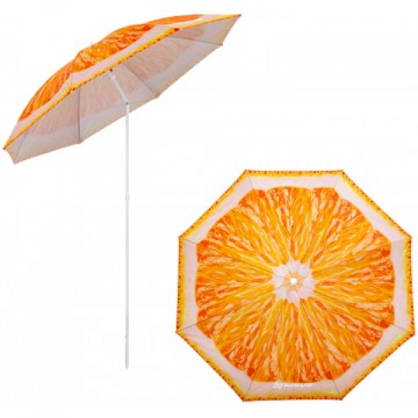 Зонт пляжный d 1,8м с наклоном Апельсин (19/22/170Т) (N-BU1907-180-О) NISUS (Оранжевый)