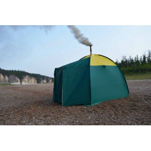 Способы обогрева зимней палатки: печь на дровах, теплообменник или газовый обогреватель