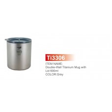 Ti3306 Ultralight Mug Titan 600ml термокружка Keith Titanium (KFamily)